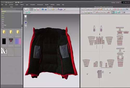 CLO3D服裝虛擬仿真設計界面截圖